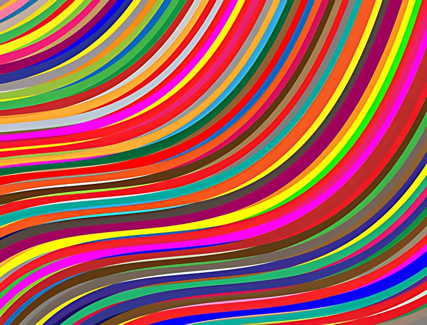 Färgglada vågiga linjer abstrakt