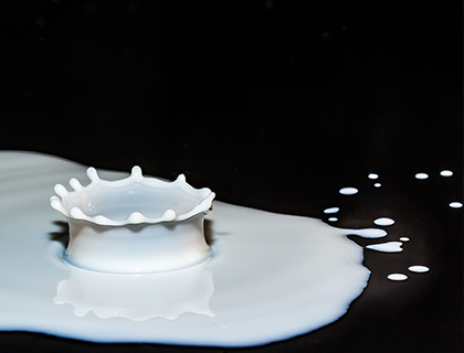 Milk splash macro photography